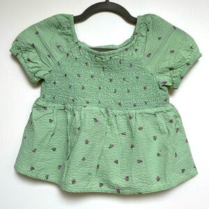 CAT & JACK  Girls Sage Green Tulip Top - Size S (6/7)